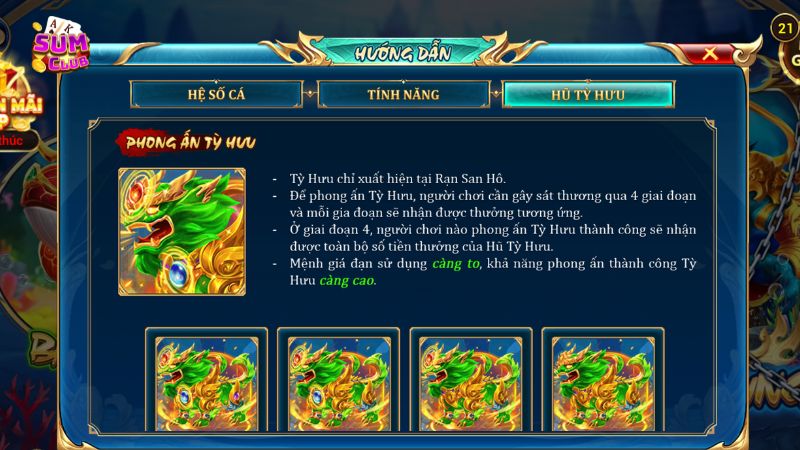 Hướng dẫn các bước chơi bắn cá Long Cung Sumclub