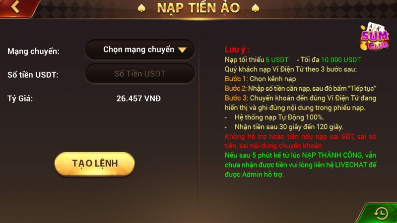 Nạp tiền ảo