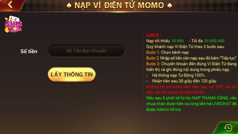 Nạp ví điện tử